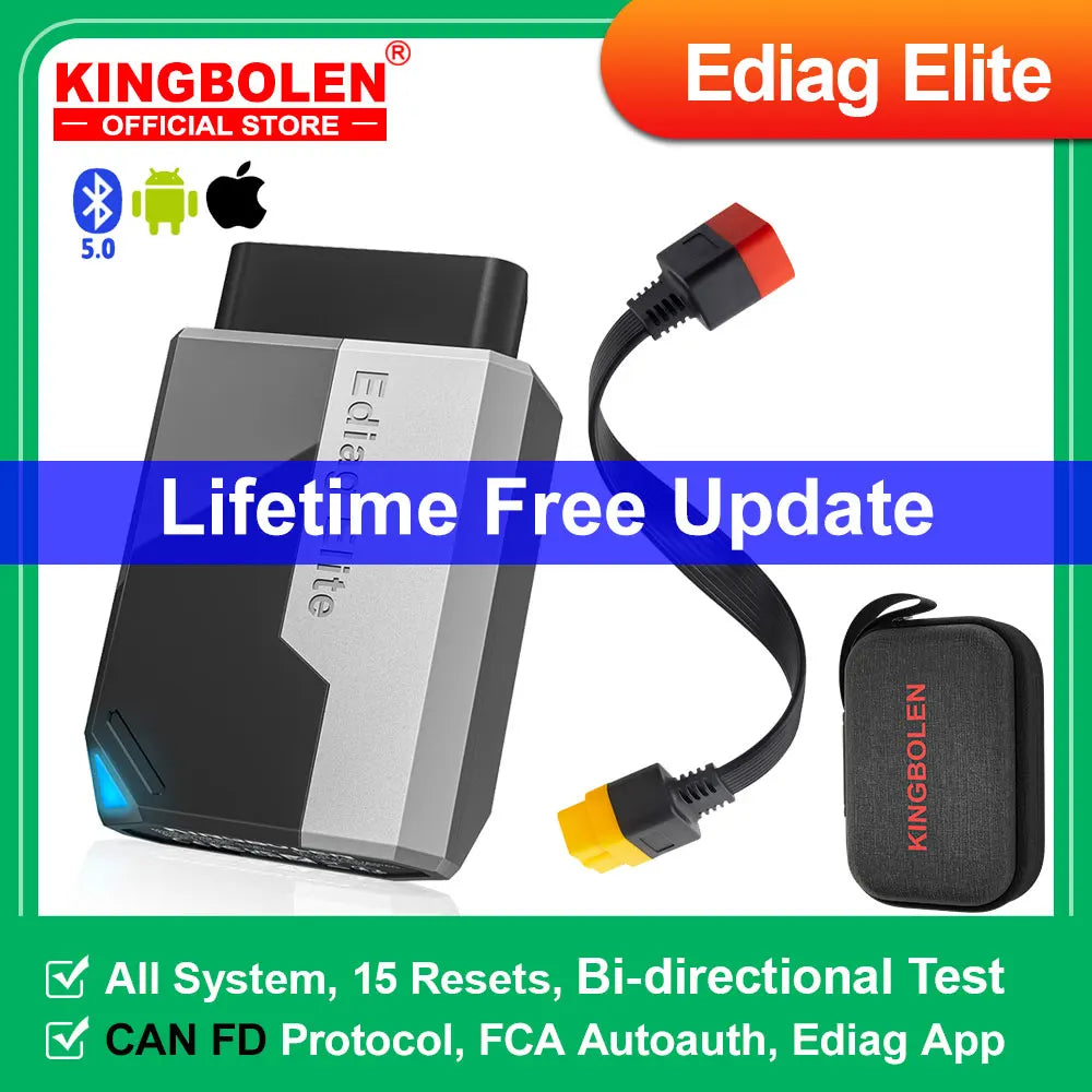 2025 New KINGBOLEN Ediag Elite Lifetime free Car Diagnostic Tools All system 15 Resets Bi-directional Test  Auto Scanner OBD2