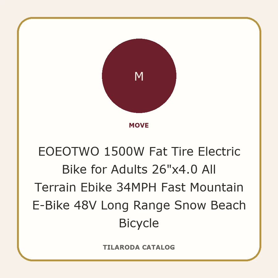 EOEOTWO 1500W Fat Tire Electric Bike for Adults 26"x4.0 All Terrain Ebike 34MPH Fast Mountain E-Bike 48V Long Range Snow Beach Bicycle