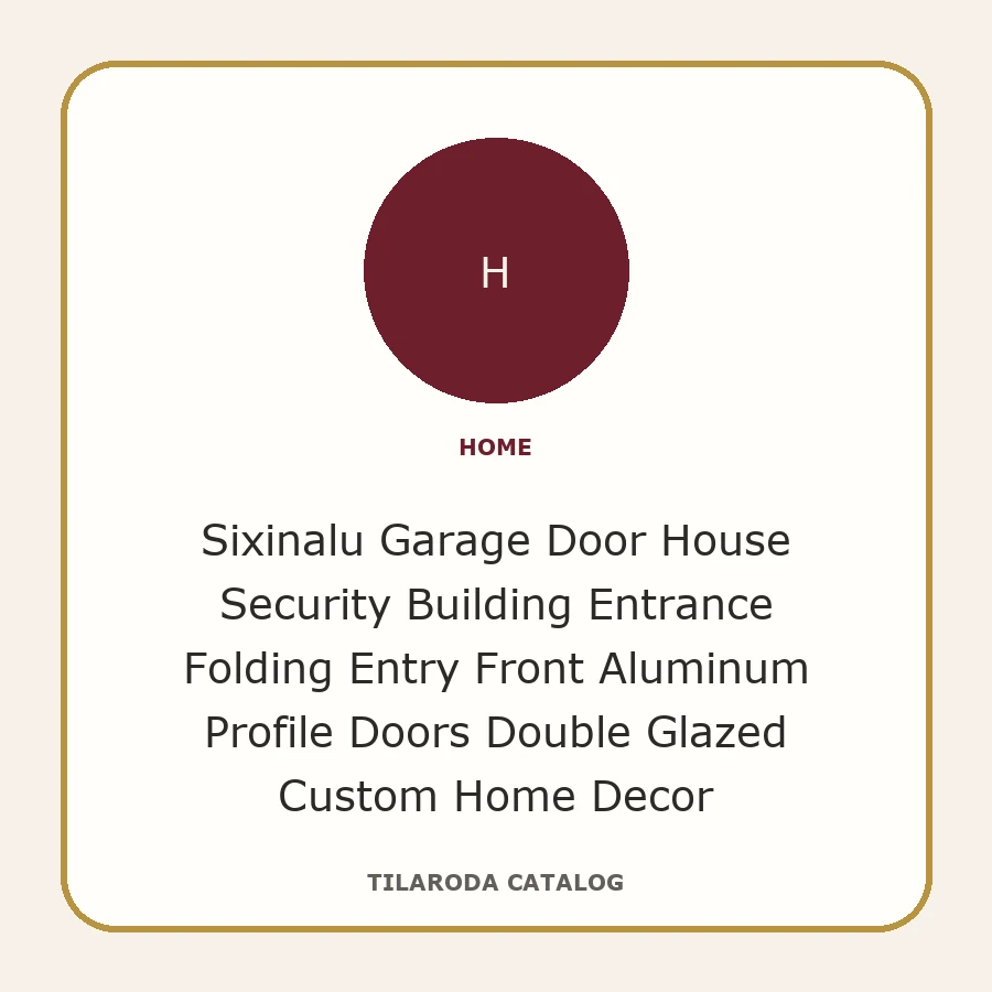 Sixinalu Garage Door House Security Building Entrance Folding Entry Front Aluminum Profile Doors Double Glazed Custom Home Decor