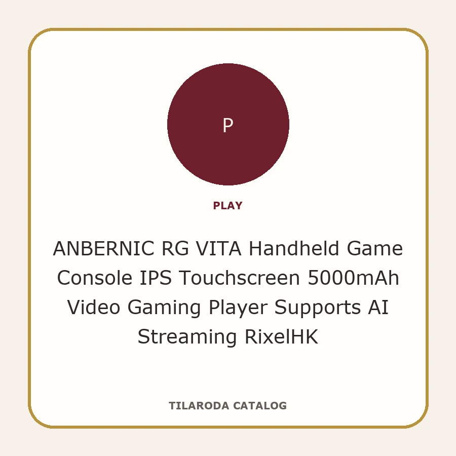 ANBERNIC RG VITA Handheld Game Console IPS Touchscreen 5000mAh Video Gaming Player Supports AI Streaming RixelHK