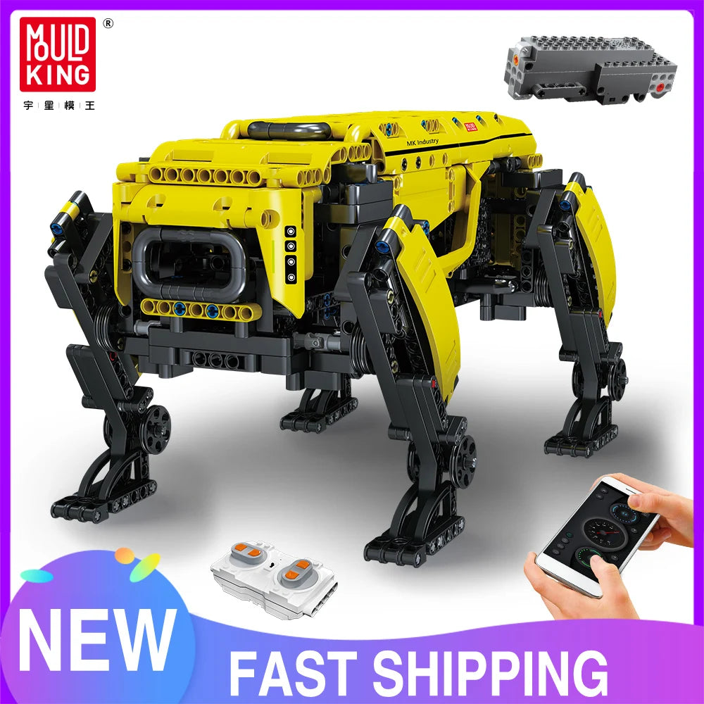 Mould King 15066/15075 Technical Robot Toys The RC MK Dynamics Dog Building Block Assembly Robot Brick Set Kids Christmas Gift